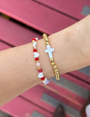 Gold Cross Bracelet Christian Jewelry