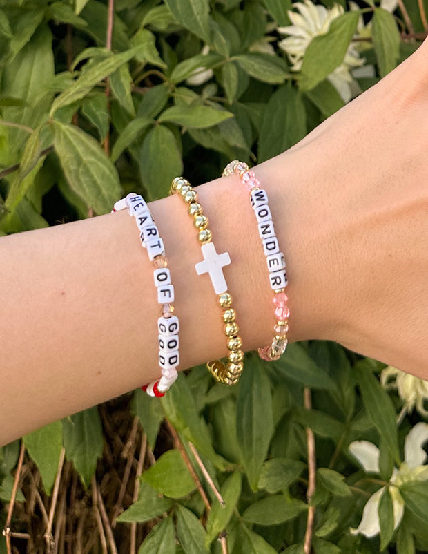 Gold Cross Bracelet Christian Jewelry