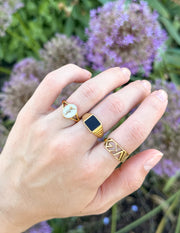 Wildflower Signet Ring Christian Jewelry