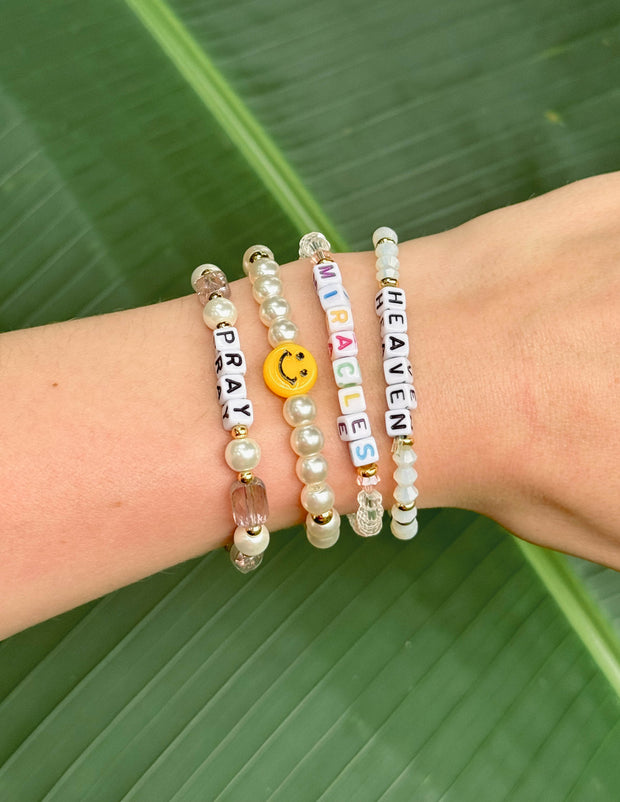 Elevated Faith Heaven Letter Bracelet Christian Letter Bracelet