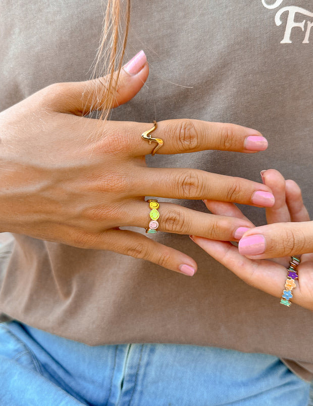 Smiley Enamel Ring Christian Jewelry