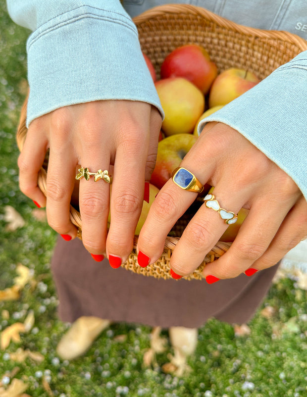 Indigo Signet Ring Christian Jewelry