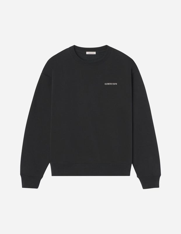 Basics Black Unisex Crewneck Christian Sweatshirt