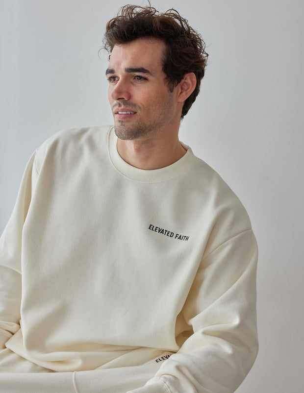 Basics White Sand Unisex Crewneck Christian Sweatshirt