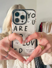 Black You Are So Loved Phone Case Christian Accessories