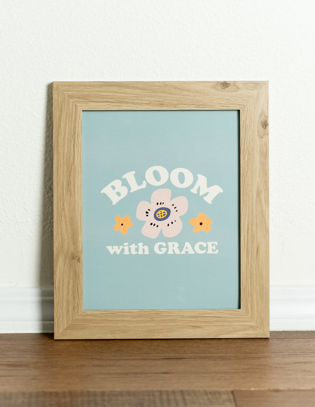 Bloom With Grace Print Christian Home Decor