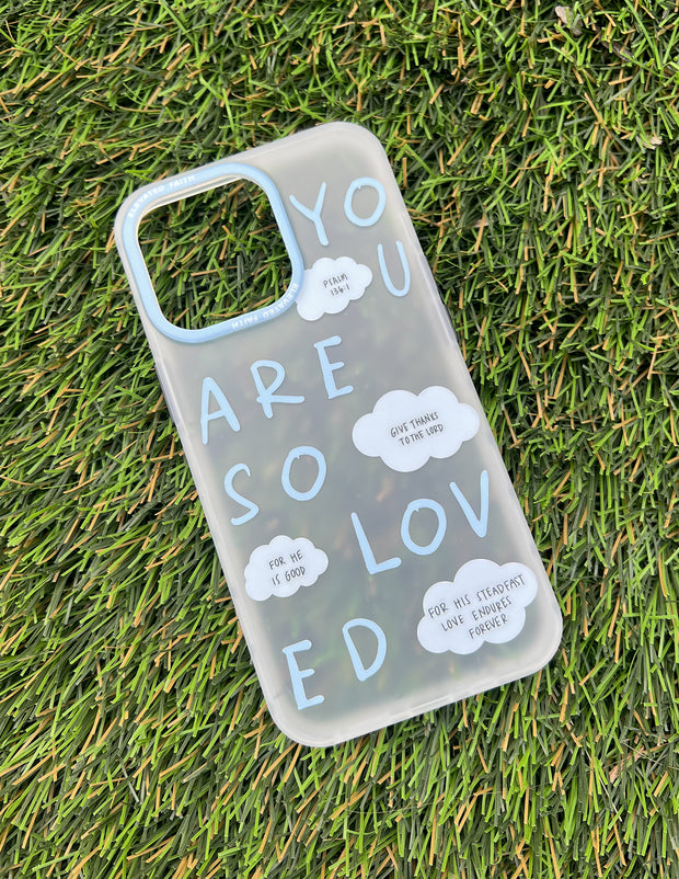 Blue You Are So Loved Frosted Phone Case Christian Accessories