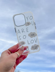 Blue You Are So Loved Frosted Phone Case Christian Accessories