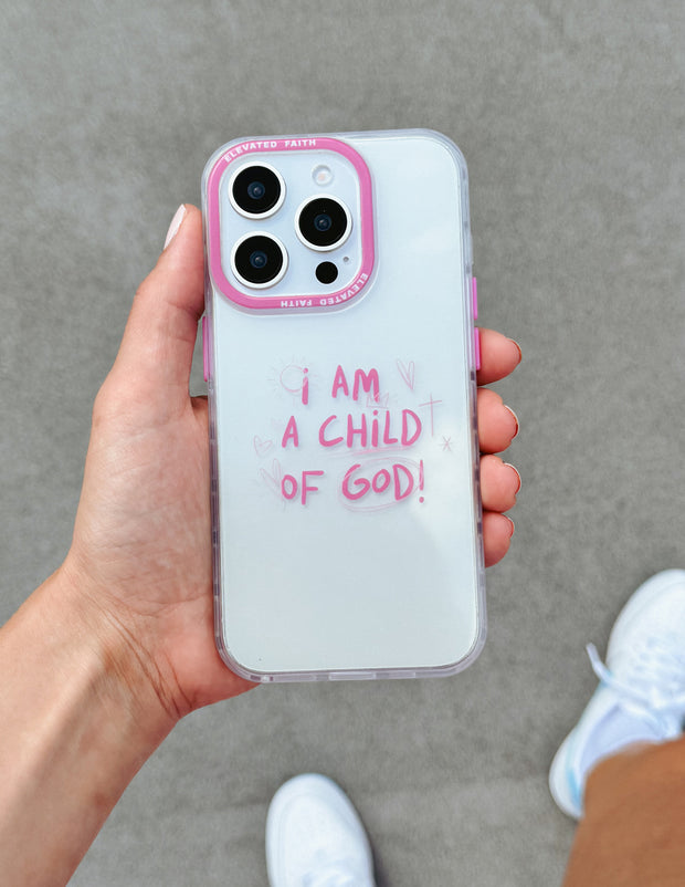 Child of God Pink Phone Case Christian Accessories