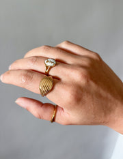 Wildflower Signet Ring Christian Jewelry