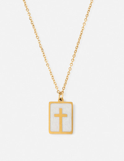 Enamel Cross Necklace Christian Jewelry