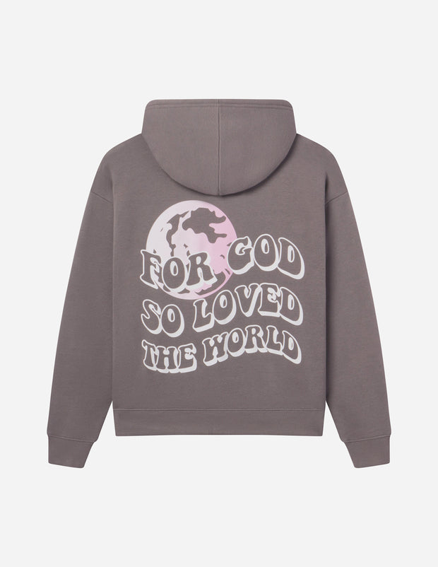 For God So Loved the World Grey Unisex Hoodie Christian Sweatshirt