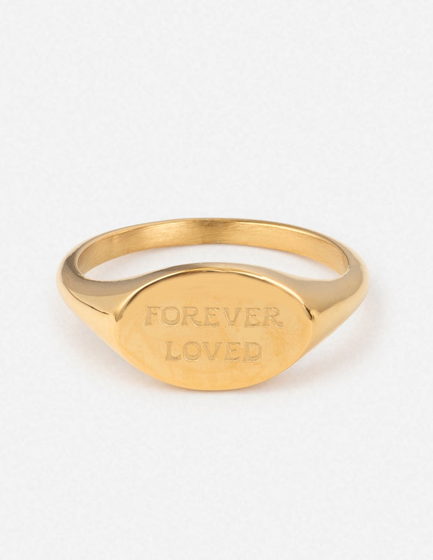 Forever Loved Oval Signet Ring Christian Jewelry