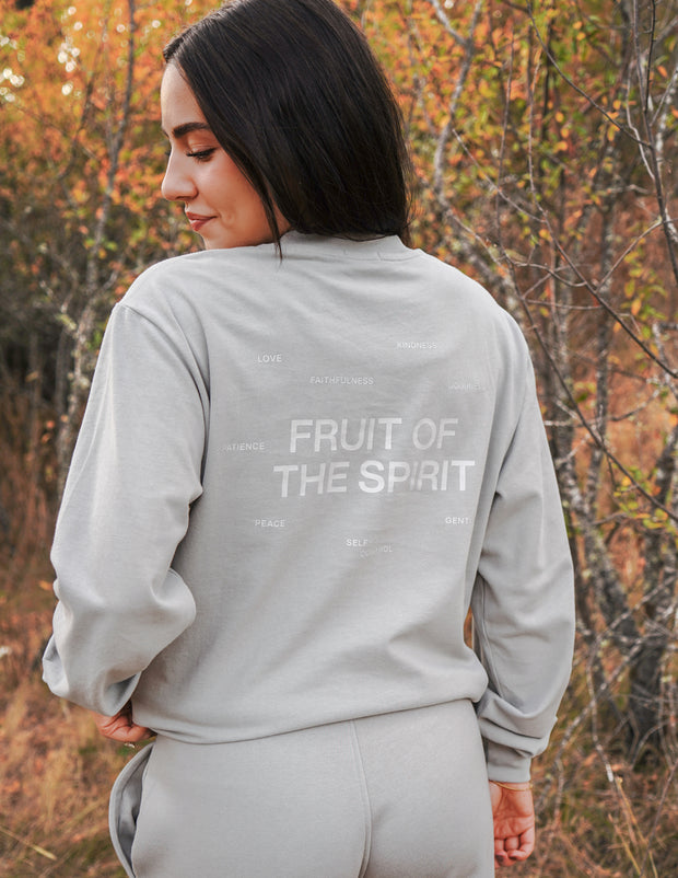 Fruit of the Spirit Grey LS Unisex Tee Christian Long Sleeve T-Shirt