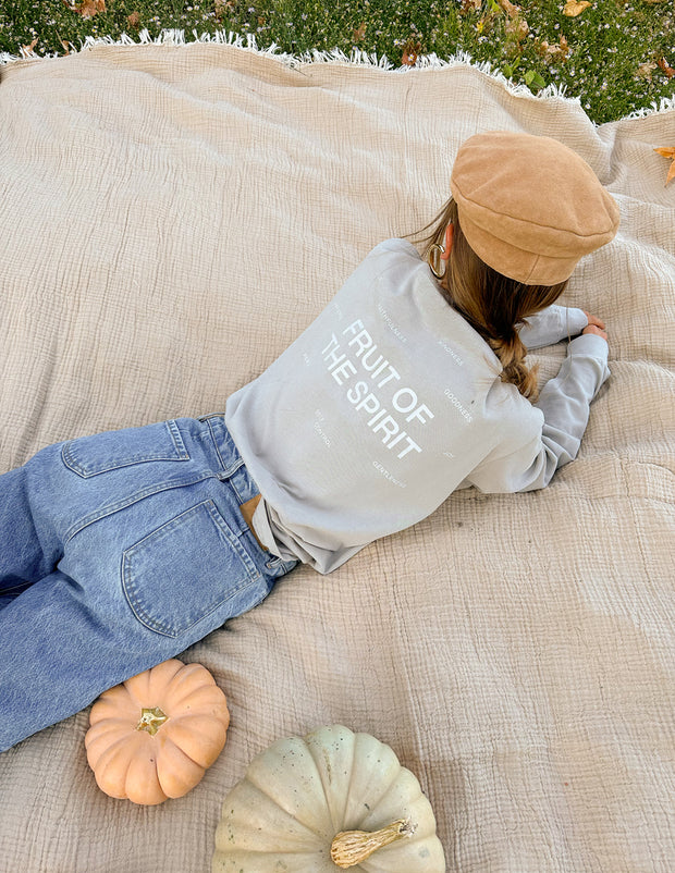 Fruit of the Spirit Grey LS Unisex Tee Christian Long Sleeve T-Shirt