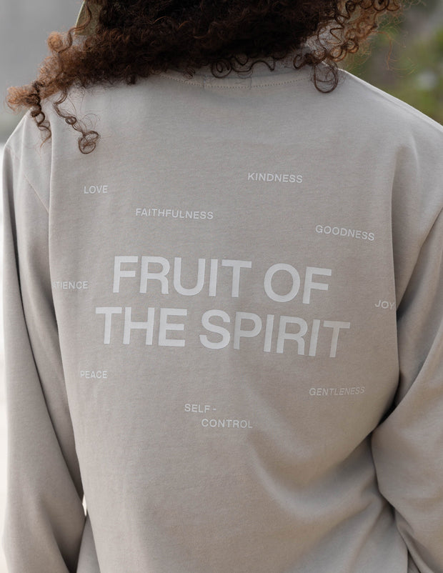 Fruit of the Spirit Grey LS Unisex Tee Christian Long Sleeve T-Shirt