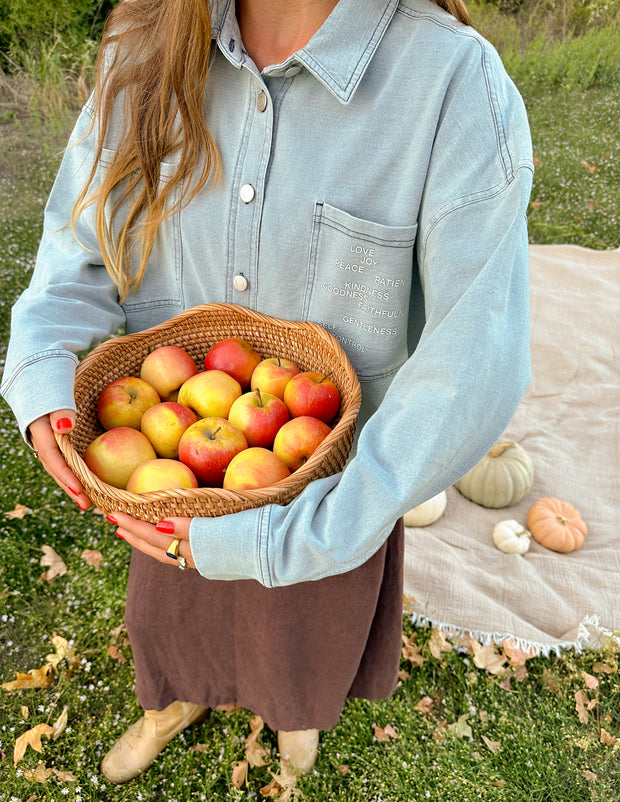 Fruit of the Spirit Shacket Christian Jacket