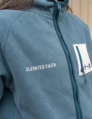 Full-Zip Blue Fleece Jacket Christian Outerwear