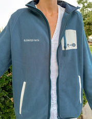 Full-Zip Blue Fleece Jacket Christian Outerwear