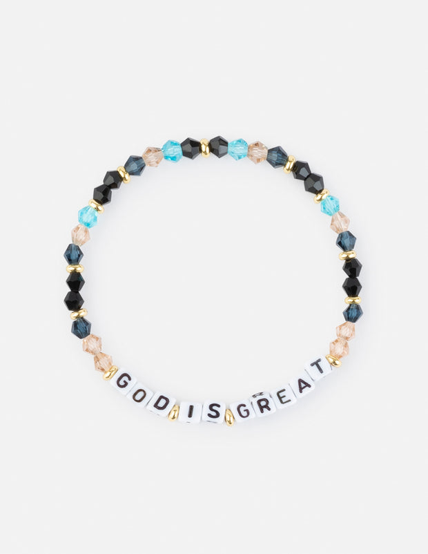 God is Great Letter Bracelet Christian Jewelry