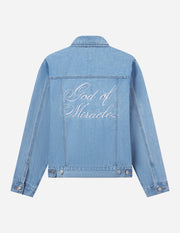 God of Miracles Denim Jacket Christian Outerwear