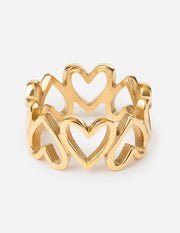 Heart Chain Ring Christian Jewelry