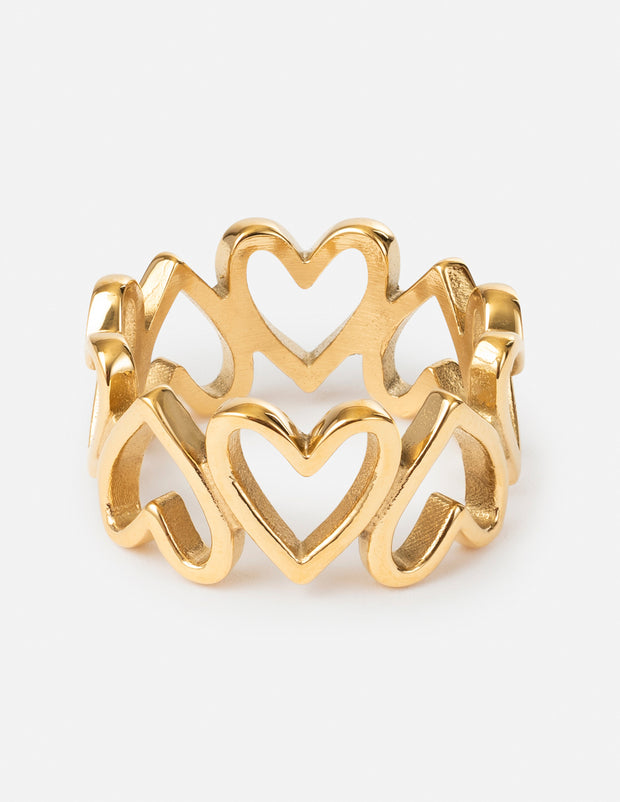 Heart Chain Ring Christian Jewelry