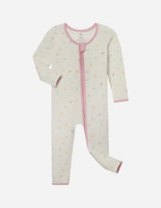 Heart Bamboo Convertible Footed Onesie Christian 2-Way Zip Baby Sleeper