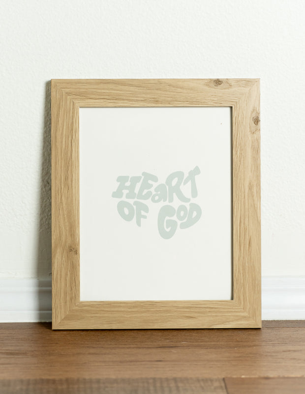 Heart of God Print Christian Home Decor