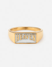 Heaven Rectangular Signet Ring Christian Jewelry