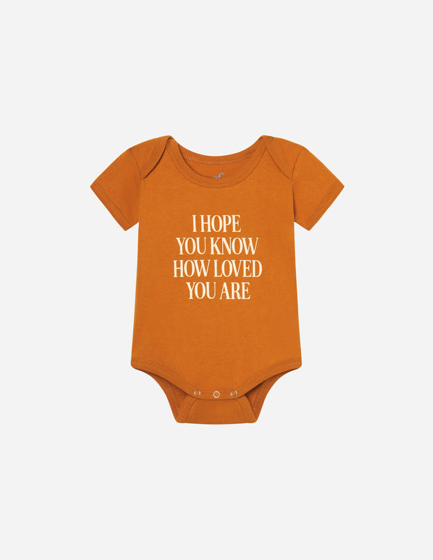 I Hope You Know Orange Onesie Christian Baby Clothing