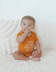 I Hope You Know Orange Onesie Christian Baby Clothing