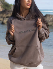 Jesus Is King Brown Unisex Hoodie Christian Sweatshirt