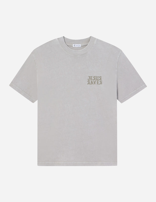 Jesus Saves Taupe Unisex Tee Christian T-Shirt