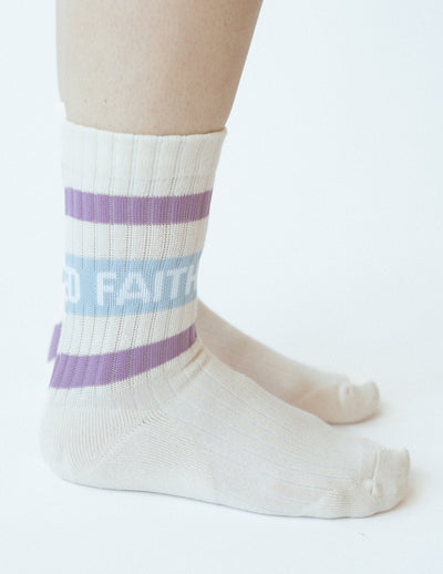 Logo Cream Socks Christian Accessories