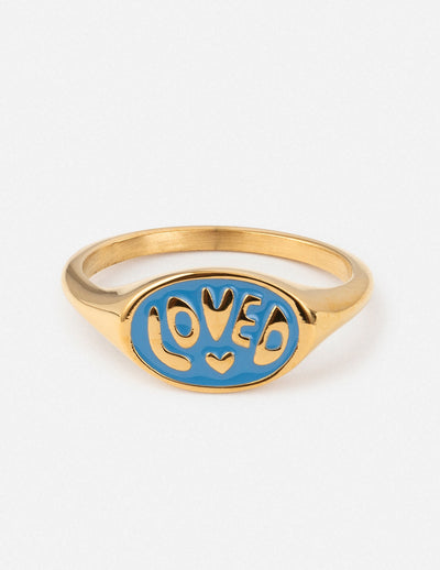 Loved Oval Signet Ring Christian Jewelry