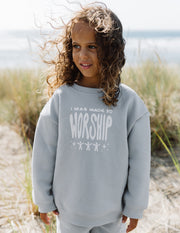 Made To Worship Kids Crewneck Christian Sweatshirt