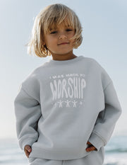 Made To Worship Kids Crewneck Christian Sweatshirt