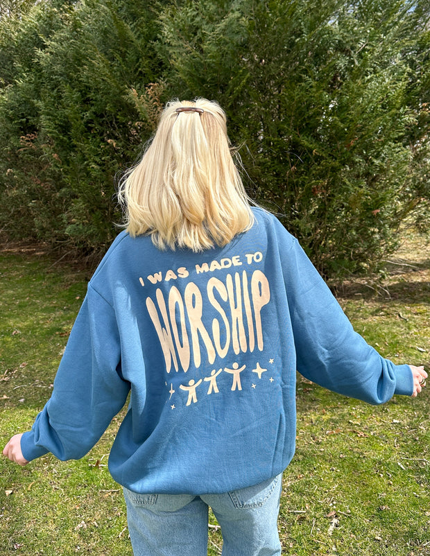 Made to Worship Unisex Crewneck Christian Sweatshirt