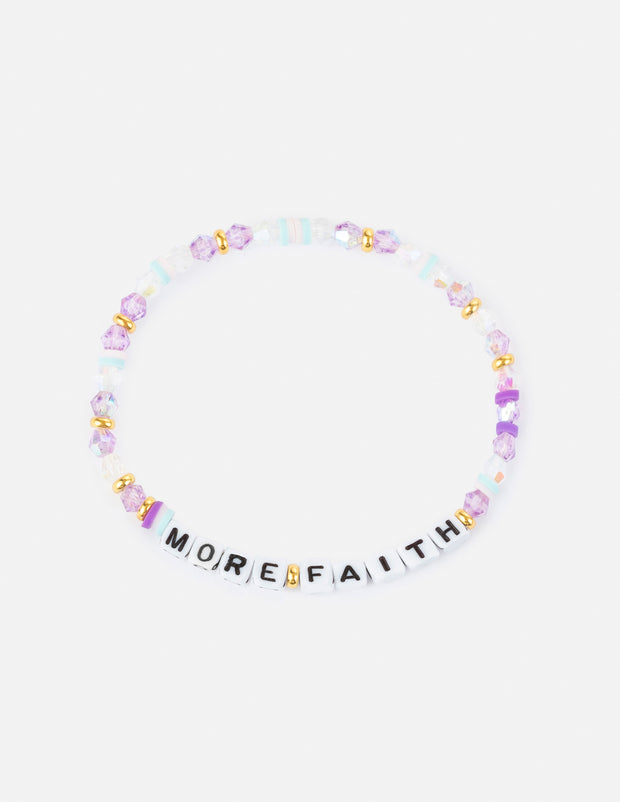 More Faith Letter Bracelet Christian Jewelry