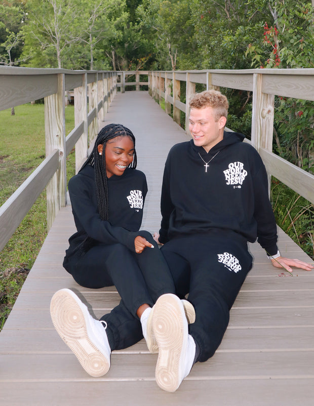 Our World Needs Jesus Black Unisex Sweatpant Christian Jogger