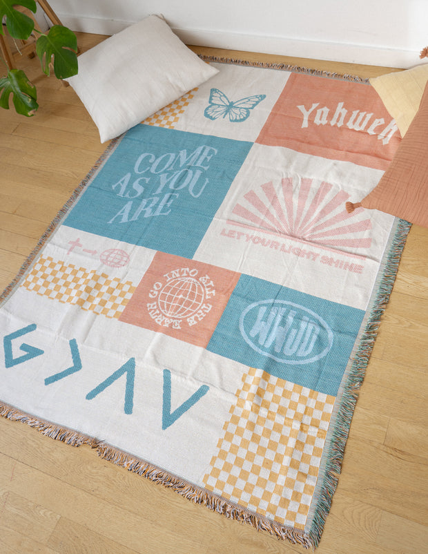 Patchwork Throw Blanket Christian Home Decor