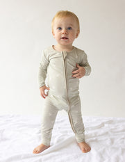 Peace Bamboo Convertible Footed Onesie Christian 2-Way Zip Baby Sleeper