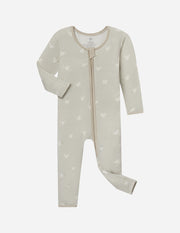 Peace Bamboo Convertible Footed Onesie Christian 2-Way Zip Baby Sleeper