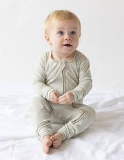 Peace Bamboo Convertible Footed Onesie Christian 2-Way Zip Baby Sleeper