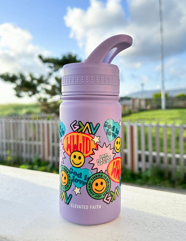 Sticker Collage Kids Water Bottle Christian Accessories