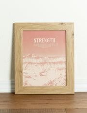 Strength Print Christian Home Decor