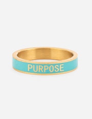 Teal Enamel Purpose Ring Christian Jewelry