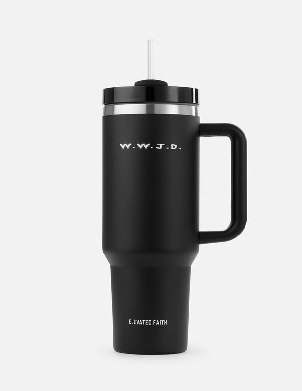 WWJD 40 oz Tumbler Christian Mug