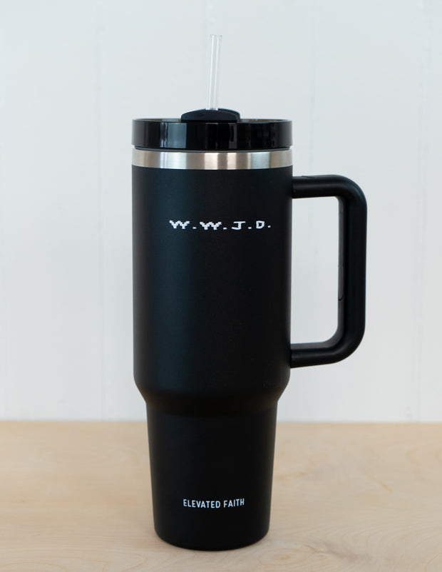 WWJD 40 oz Tumbler Christian Mug